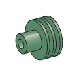 Seal Green - cable diameter: 1,2-2,5mm² ; Material: Silikon