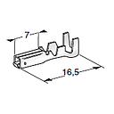 Terminal female - cable diameter: 0,75 - 1,5mm²