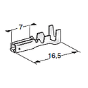 Terminal female - cable diameter: 0,75 - 1,5mm² - Coil