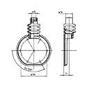 Surface seal with lateral cable entry for socket outlets with flattened shape