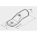 Narrow lug cable lug - 95mm² - Hole: M8 - narrow version