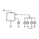 Electronic flasher unit 24V - 2(4)x21W - 30 x 30 x 40mm