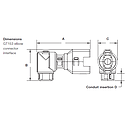 ABB - External hinged connector interfaces - Series Delphi - 90° Elbow Swivel Interfaces - NC 08 - NW 7,5