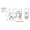 ABB - External hinged connector interfaces - Series Delphi - 90° Elbow Swivel Interfaces - NC 12 - NW 10