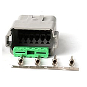 DEUTSCH Connector housing 12-pin DT series A coding - including 12 terminals and 1 x SL 