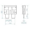 normOTO Blade Fuse 80 Vdc 4 A pink