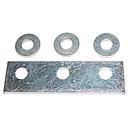 Bus Bar for Midi Fuse Holder - 3-fold - steel tin plated - with 3 washers