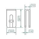 Befestigungslasche für MiniVal/miniOTO Sicherungshalter - wasserdicht - H7101