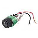 Cigarette lighter with socket and green LED