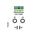 Powerrelay 12V - Closer - 200A - with bracket - Terminals: 2xM6 / 2x6,3mm