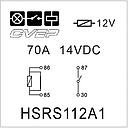 Powerrelay 12V - Closer - 70A - without bracket - sealed