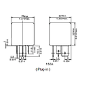 Powerrelay 12V - Closer - 150A - without metalbracket - sealed