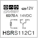 Powerrelay 12V - Changer - 70A - without bracket - sealed