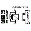 Powerrelay - 24V - 150A - Doublecloser - 2x2 M6 screws/terminals - 2 x bracket