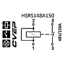 Powerrelay - 48V - 75A - Closer - 2xM6 screws/terminals - 2 x bracket