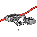 Waterproof UNIVAL fuse holder with cables 4mm² L = 120mm 