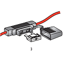 Waterproof MAXIVAL fuse holder with cables 10mm² L = 132mm 