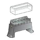 Fuseholder UniVal - 4-pol. with cover - with terminals