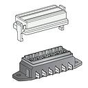fuse box 6-pole with cover and side. Connector plugs 