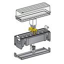 Relay box - micro relay holder 7-pol. Kit + lid + base plate + crimp contacts 