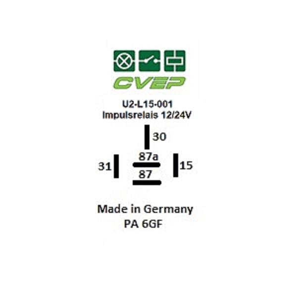 Pulse Relay 12/24V - switch-off-delay - adjustable 1 - 30s - retriggerable