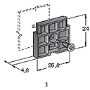 Fixing plate with 1 screw - Colour: black