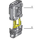 Splash-proof MAXIVAL holder + secondary lock 