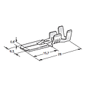 [1101662] FASTON M630 with notch; Cable cross section: 4-6; Material: CuZn-Sn 