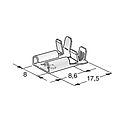 [1101680] FASTON F800 with notch; Cable cross-section: 1-2.5; Material: CuZn-Sn 