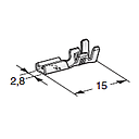 [1101700] FASTON F280 with notch; Cable cross section: 0.5-1; Material: CuZn-Sn 