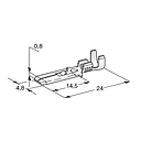 [1101950] PITCH 5 Pitch 5 M480 with notch; Cable cross section: 0.5-1.5; Material: CuZn-Sn 
