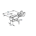 [1301501] Flat receptacle 630 2Way - Cable cross-section: 0.8-2.5mm² - Material: CuZn-Sn 