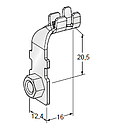 [1608420] Ring cable lug NUT G90 SH - Hole: M5 - Cable cross section: 2.5-5mm² - Material: CuZn-Sn 