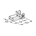 [1701530] FASTON F630 FLAG; Cable cross section: 0.5-1.5; Material: CuZn-Sn 