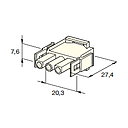 [4426050] MATE-N-LOK MALE holder white 3-pol. 