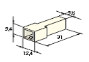 [4510150] MULTIPLE 6.3 MALE holder white 1-pol. 