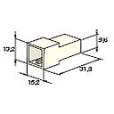 [4510170] MULTIPLE 6.3 MALE holder white 2-pol. 