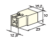 [4510180] MULTIPLE 6.3 FEMALE holder white 2-pol. 