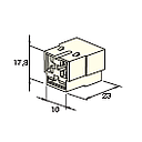 [4510220] MULTIPLE 6.3 FEMALE holder white 3-pol. 