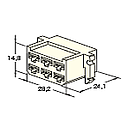 [4510260] MULTIPLE 6.3 FEMALE holder white 6-pol. 