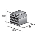 [4510296] MULTIPLE 6.3 FEMALE holder white 11-pol.