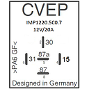 [IMP1210.5C0.7] Impulsrelais 12V - 10A - Typ C - 1 sec.